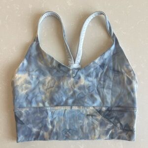 Blue tie dye sports bras size small